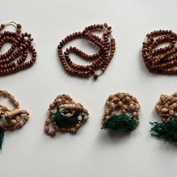 Tasbeeh Prayer Beads Handmade Tasbeh Religious Beads Real Wood Beads Lot of 7 - Picture 2 of 11